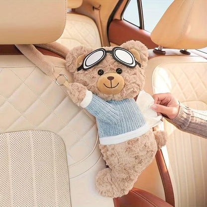 Car Back Seat Tissue Holder (Plush Bear)
