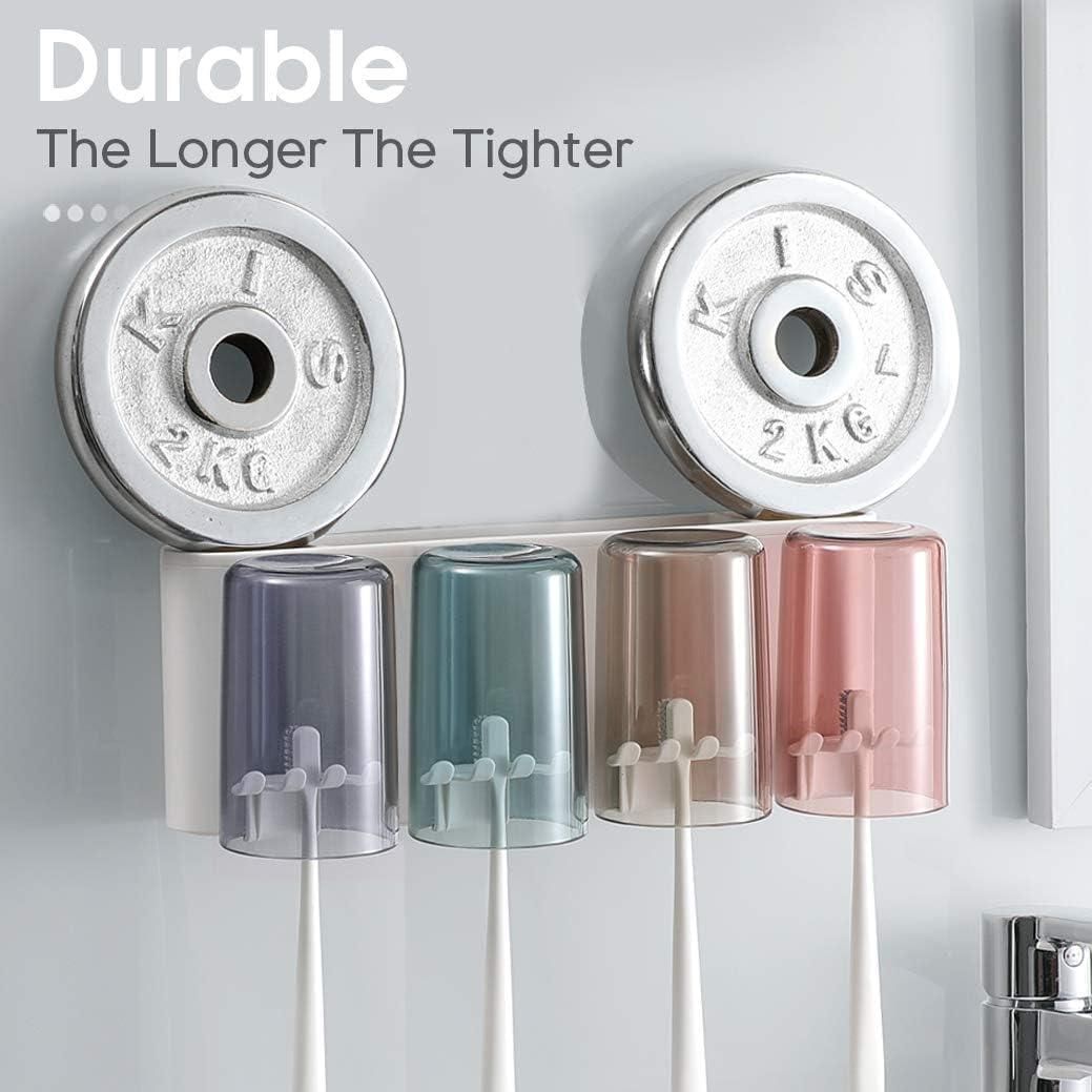 Toothbrush Holder Wall Mounted (8 Toothbrush Holders + storage)