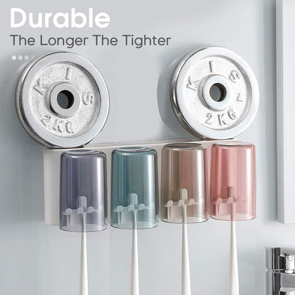 Toothbrush Holder Wall Mounted (8 Toothbrush Holders + storage)
