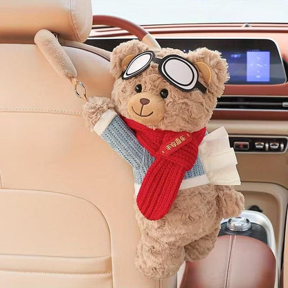 Car Back Seat Tissue Holder (Plush Bear)