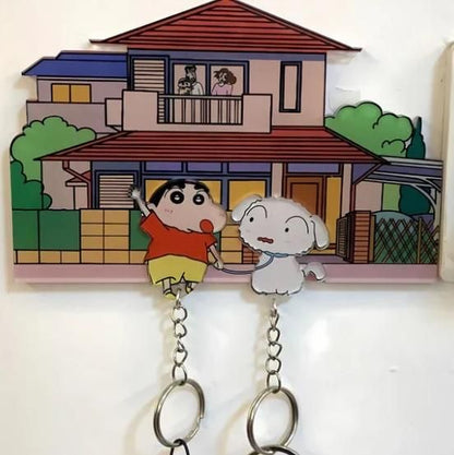 Shinchan & Shiro Keychain + Wall Hanger