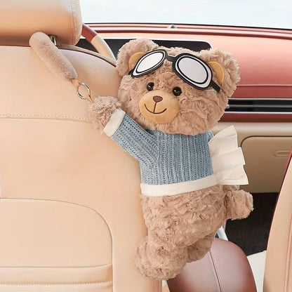 Car Back Seat Tissue Holder (Plush Bear)