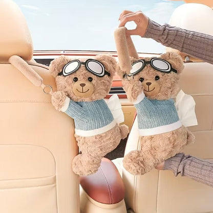Car Back Seat Tissue Holder (Plush Bear)