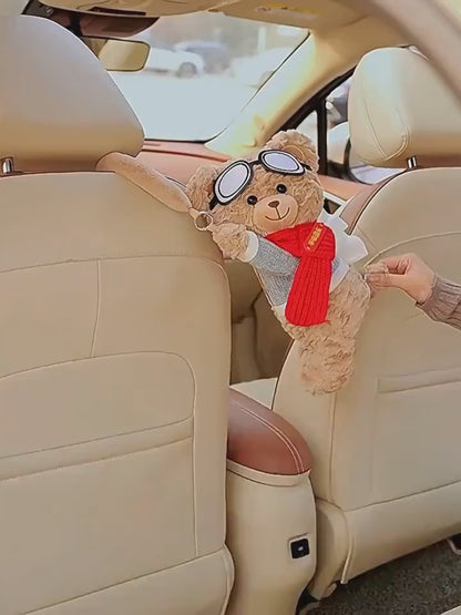 Car Back Seat Tissue Holder (Plush Bear)